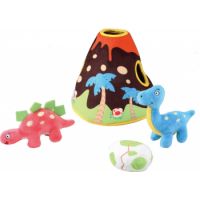 Hide N Seek Volcano Park with Two Plush Dino & Dino egg inside