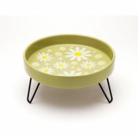 Ceramic Bird Bath - Daisy - 30 cm x 30 cm