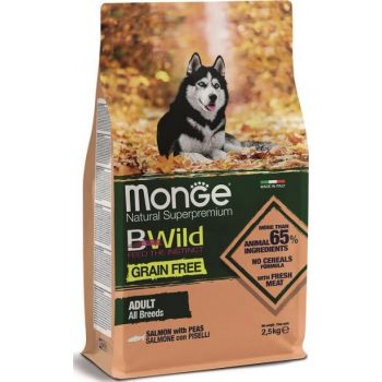  Monge Bwild Grain Free Adult All Breeds Salmon With Peas 