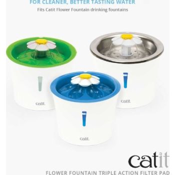  Catit Flower Fountain Triple Action Filter Pad, 2pcs 