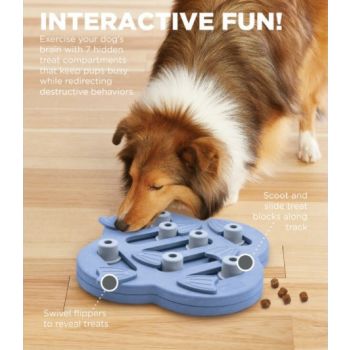  Outward Hound Dog Hide N' Slide Purple Interactive Treat Puzzle Dog Toy 