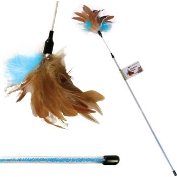  Nutrapet Feather Flick Cat Wand Toys 