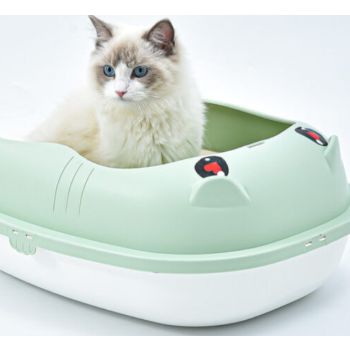  SAAS STYLISH CAT LITTER TRAY L LIGHT GREEN 60x41x21 cm 