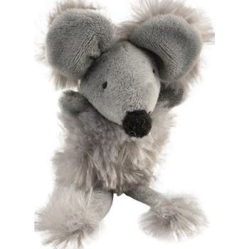  Duvo+ Cushy Big Ear Mouse Grey - Cat Toy 13.5x8.5x6cm (Catnip Inside) 