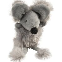 Duvo+ Cushy Big Ear Mouse Grey - Cat Toy 13.5x8.5x6cm (Catnip Inside)
