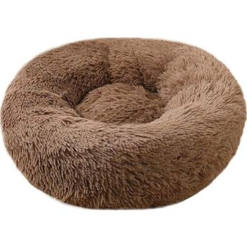  Coco Kindi Soft Plush Round Bed-Coffee (60CM) 