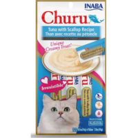 Inaba Churu Grain Free Food Topper Tuna with Scallop Recipe Cat Treat - 2oz