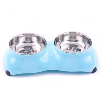  Pawsitiv Bowl 4 Paw Dinner Set Baby Blue M+M 350ml + 350ml 