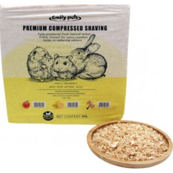  Emily Pets Premium Compressed Wood Shaving  Lavender 60L 