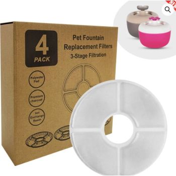  Replacement Filter for Malaga Water Fountain (4 pack) 