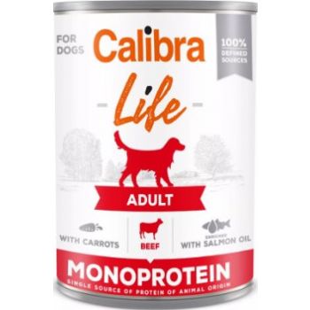  Calibra Dog Wet Food  Life  Adult Beef with carrots 400g 