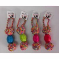 Bark A Boo Spike Football / Rope Ball Stacked Tug