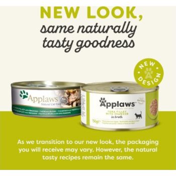  Applaws Cat Wet Food Tuna with Seaweed 156g Tin 