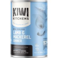Kiwi Kitchens Mackerel & Lamb Dinner Canned Wet Dog Food 375g