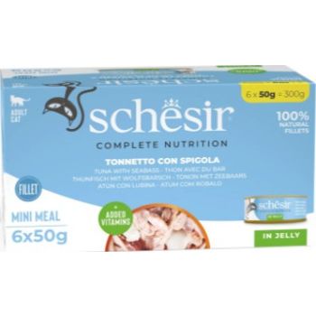  Schesir Cat Multipack Can Tuna With Seabass-6x50g 