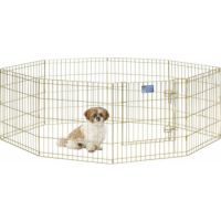 MidWest Foldable Exercise Pen With Door – Gold Zinc 24inch