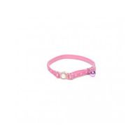 Coastal 3/8" Safe Cat Fashion Collar with Polka Dot Overlay Pink