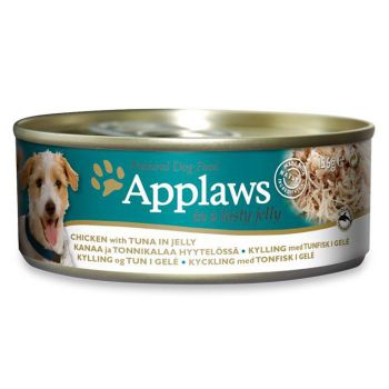 Applaws  Dog Wet Food  Chicken With  Tuna In Jelly 156G TIN 