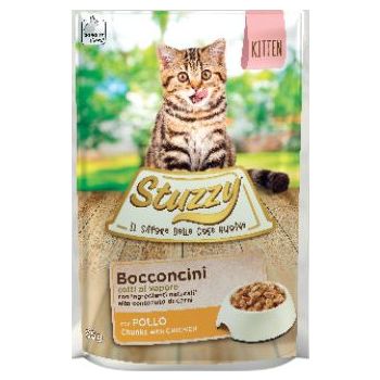  Stuzzy Cat Wet Food Chunks with Chicken for Kittens  85g 