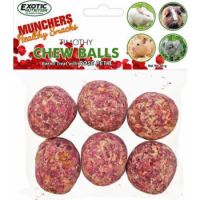 MUNCHERS ROSE PETALS & TIMOTHY CHEW BALLS - 6 PCS