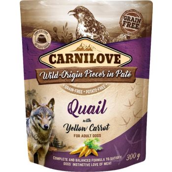  Carnilove Quail With Yellow Carrot For Adult Dogs (Wet Food Pouches 300G 