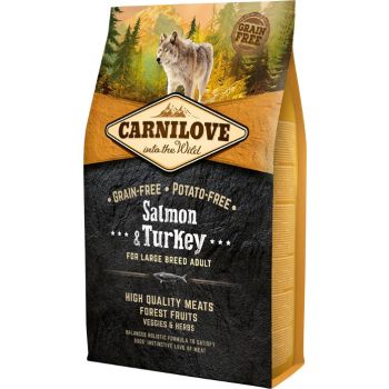  Carnilove Salmon & Turkey For Large Breed Adult Dogs 4kg 