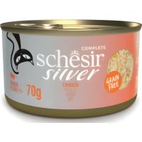Schesir SILVER Cat Senior Chicken in broth Can 70g