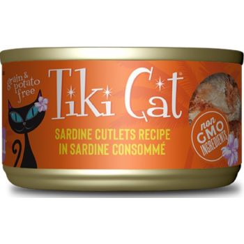  Tiki Cat Grill Wet Cat Food Tahitian Grill Sardine -2.8 Oz. Can 