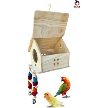  Large Gable House &Cradle Toys 17*18.5*56cm 