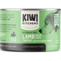 Kiwi Kitchens Grass Fed Lamb Green Tripe Topper for Supplemental Feeding Canned Wet Dog Food 170g