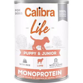  Calibra Dog Wet Food  Life Can Puppy & Junior Lamb & Rice 400g 