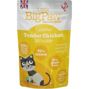  Little BigPaw Gourmet Tender Chicken Mousse Wet Cat Food 85g 