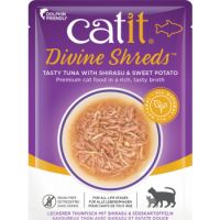Catit Cat Wet Food Divine  Shreds Tuna With Shirasu & Sweet Potato 75g