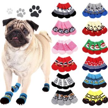  Non-Slip Dog Socks  XL Mix Color size of 40x110 
