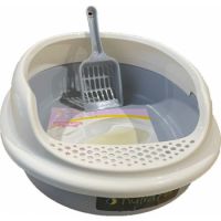 Nutrapet Small Open Cat Toilet L32cmX W43cmsXH14.3 Cms Gray