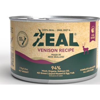  Zeal Grain Free Canned Dog Food 170g – (Venison Recipe) 