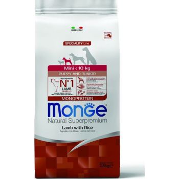  Monge Monoprotein Mini Puppy And Junior Lamb With Rice 2.5kg 