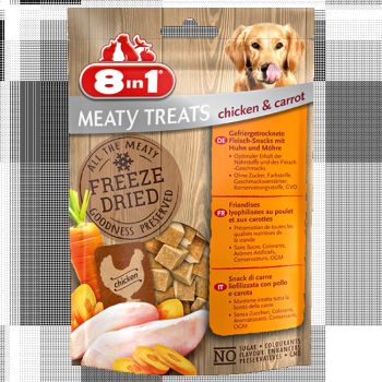  8in1 MEATY Dog TREATS Chicken/Carrot 50g 