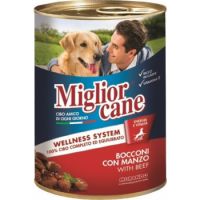 Miglior Cane Chunks Beef Canned Dog Food, 405g
