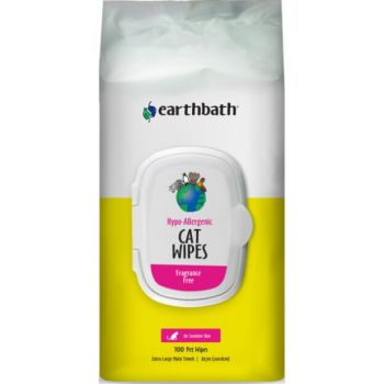  Earthbath® Hypo-Allergenic Cat Grooming Wipes 100 ct 