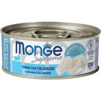 Monge Cat Wet Food Cans Supreme Sterilized Tuna And Calamari 80g