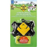 BOB Dog Poo Bags Dispenser Bone Black(30 bags)