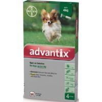 Advantix Dogs up to 4 kg 4 pipette 0,4 ml