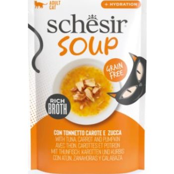  Schesir Soup Cat Wet Food in Soup Pouch-Tuna With Pumpkin 40g 