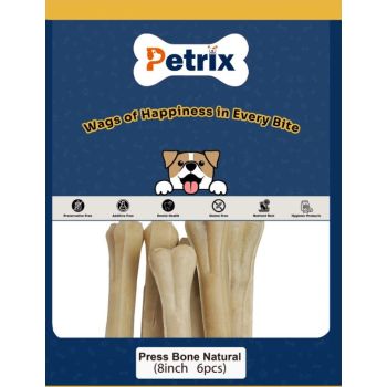  Petrix Press Bone Natural 8" - 6 Pcs 
