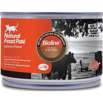  Bioline Natural Feast Pate Cat Can Salmon Flavor 170g 