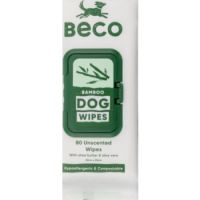 Beco Bamboo Unscented Dog Wipes 80c