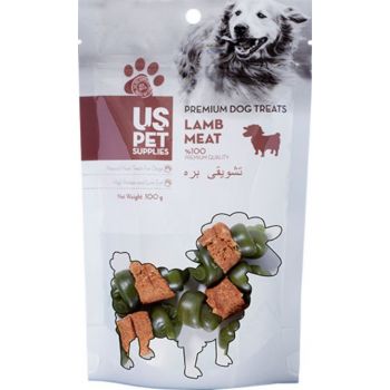  Us pets Dog Treats Lamb with dental bone in flavor of Matcha 6cm 100gm 