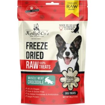  KELLY & CO'S Single Ingredient Freeze-dried Crocodile Muscle Meat for Dog Treats - 40g 