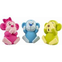 Duvo+ Latex Dog Toys Monkeys Hear/See/No Speak Mixed Colors 6.5x9.5x11.5cm  (1PCS)